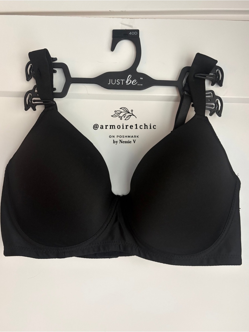JUST BE | Full Figure Underwire Bra | Black Size 40 D